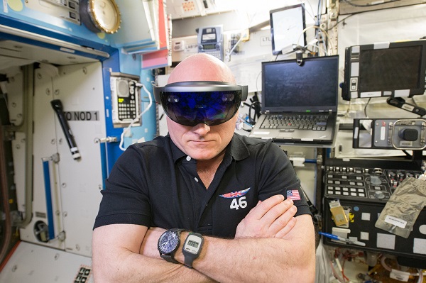 image of astronaut wearing VR goggles