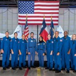 NASA announced its 2021 astronaut candidate class on Dec. 6, 2021. The 10 candidates, pictured here in an event at Ellington Field near NASA’s Johnson Space Center in Houston are Nichole Ayers, Christopher Williams, Luke Delaney, Jessica Wittner, Anil Menon, Marcos Berríos, Jack Hathaway, Christina Birch, Deniz Burnham, and Andre Douglas. UAE Astronaut Candidates Nora AlMatrooshi and Mohammad AlMulla stand alongside them. Credit: NASA/Robert Markowitz