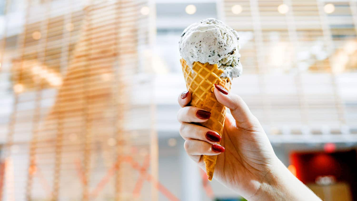 A scoop of ice cream in the atrium of Talley Student Union