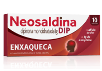 Embalagem do produto Neosaldina DIP, embalagem com 10 comprimidos.