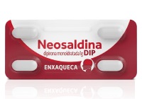 Embalagem do produto Neosaldina DIP, embalagem com 4 comprimidos.