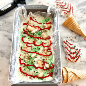 Christmas Tree Cake Homemade Ice Cream Dupe