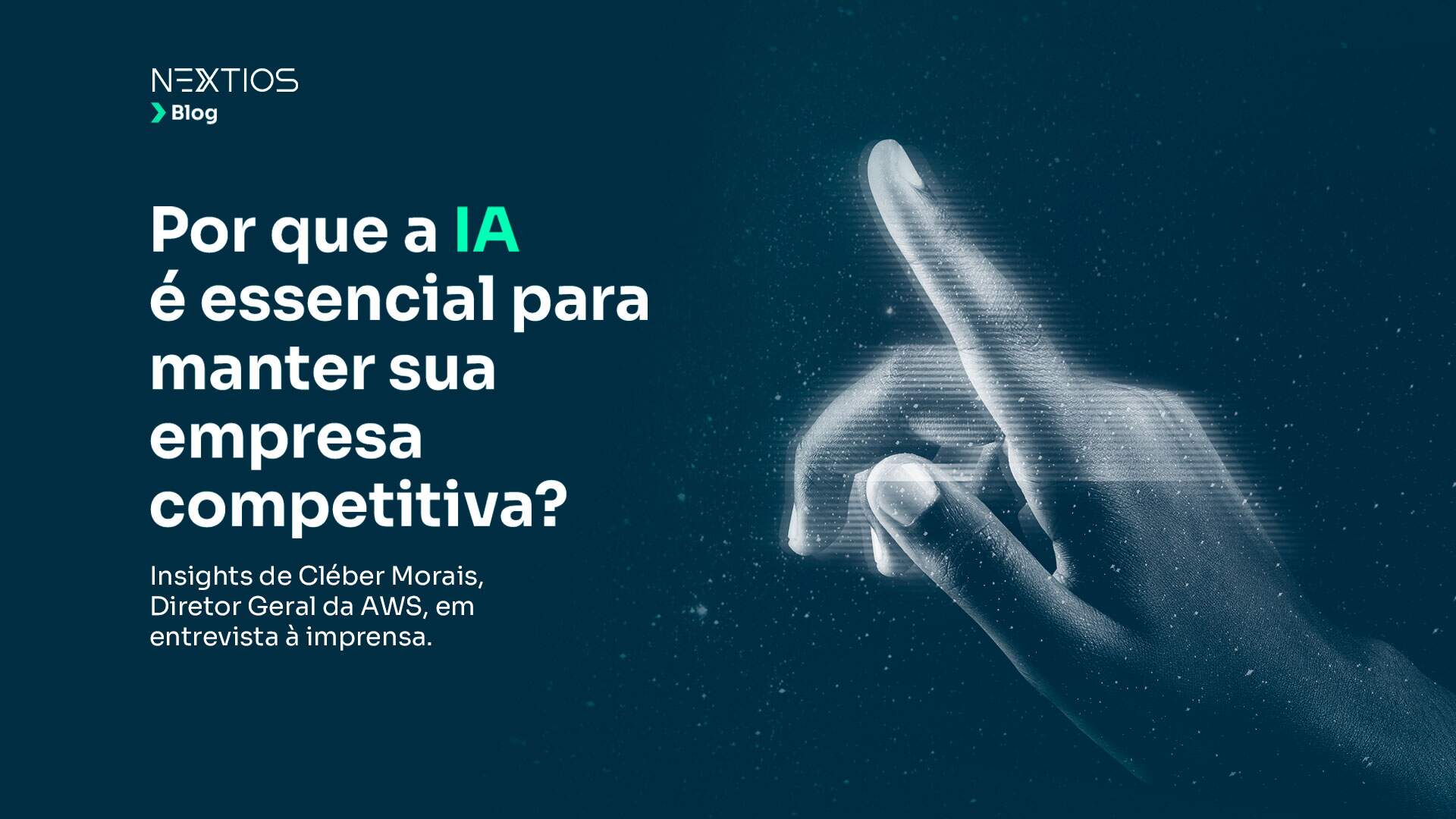 Por que a AI é essencial para manter sua empresa competitiva? Insights de Cléber Morais, Diretor da AWS, em entrevista à imprensa.