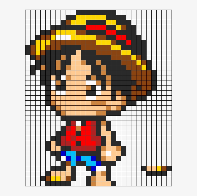 one pièce pixel art – pixel art luffy – Shotgnod