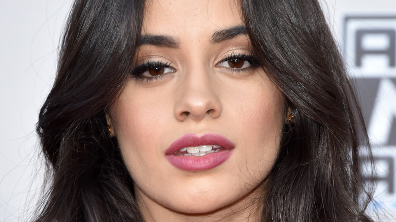 Camila Cabello smirking on the red carpet