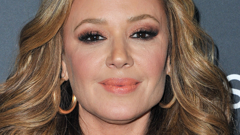 Leah Remini wearing lipstick