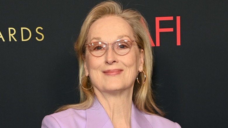 Meryl Streep wearing glasses