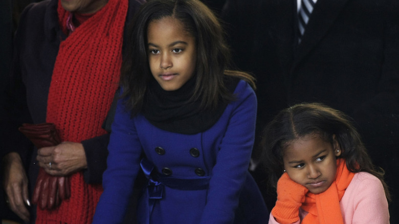 Sasha and Malia Obama at an event