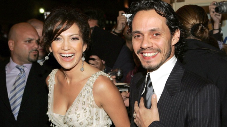 Jennifer Lopez and Marc Anthony smiling