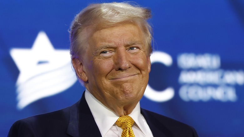 Donald Trump smirking