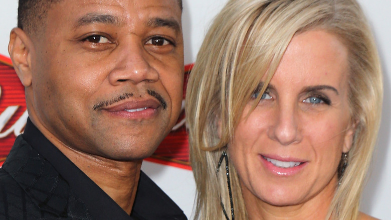 Actor Cuba Gooding Jr. (L) and wife Sara Kapfer