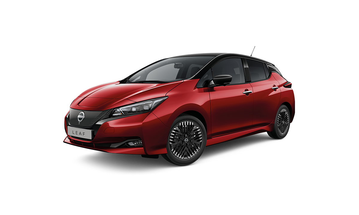 Nissan LEAF 2023 Vermelho Magnético com teto Preto Premium