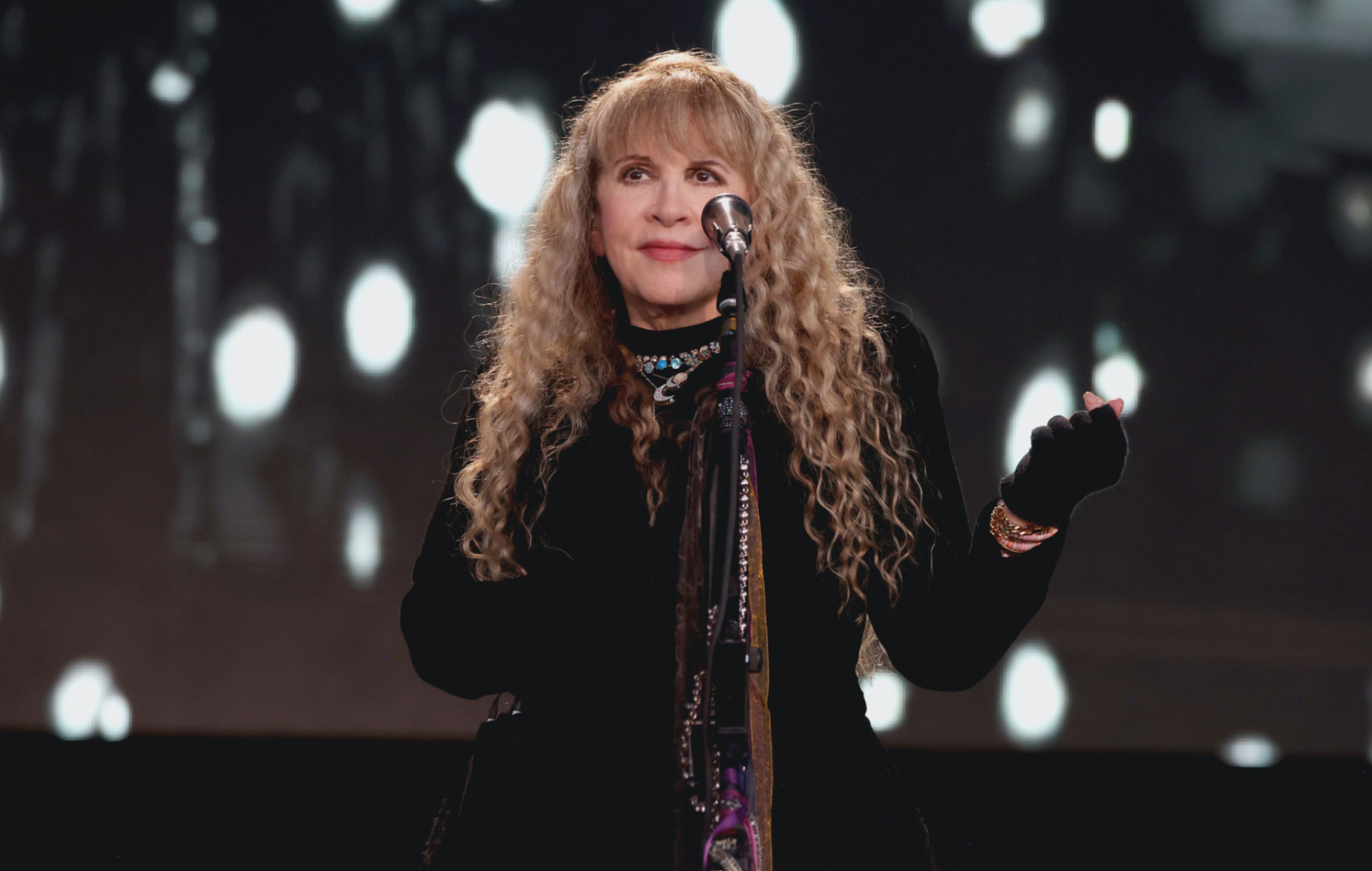 Stevie Nicks performing live on stage