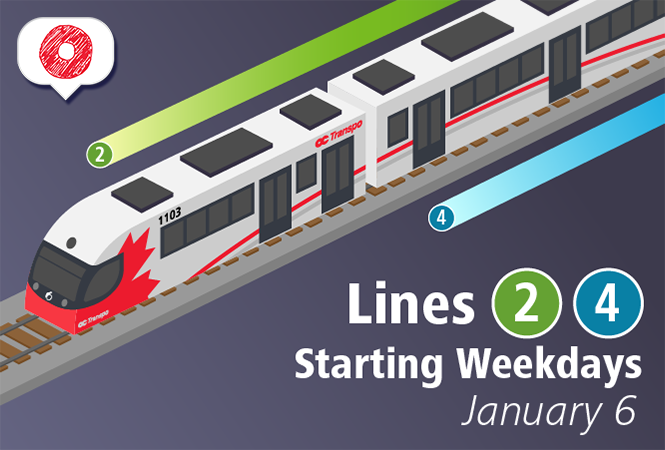 Image - O-Train Lines 2 & 4 begin a phased opening on January 6, 2025