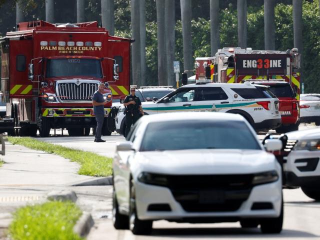 Emergency services at the scene in West Palm Beach, Florida. Photo: Reuters