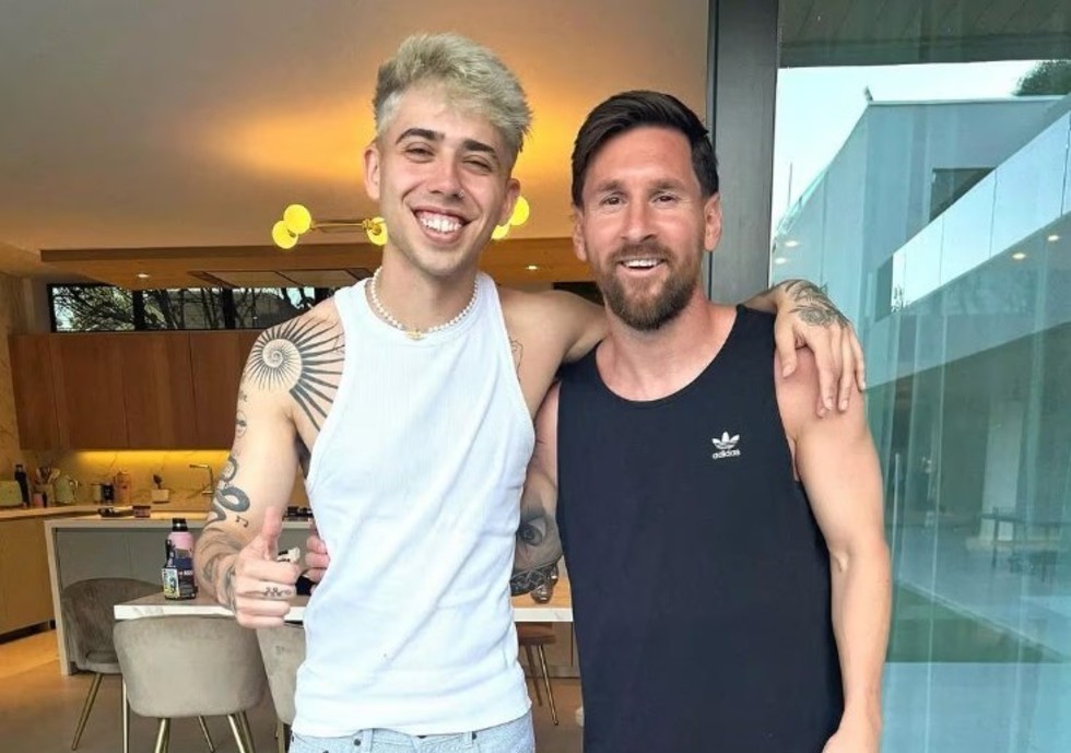 Luck Ra visitó a Leo Messi en su casa de Rosario