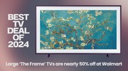 Larger models of the top-rated Samsung 4K QLED 'The Frame' TV displays are on sale for nearly half off at Walmart.