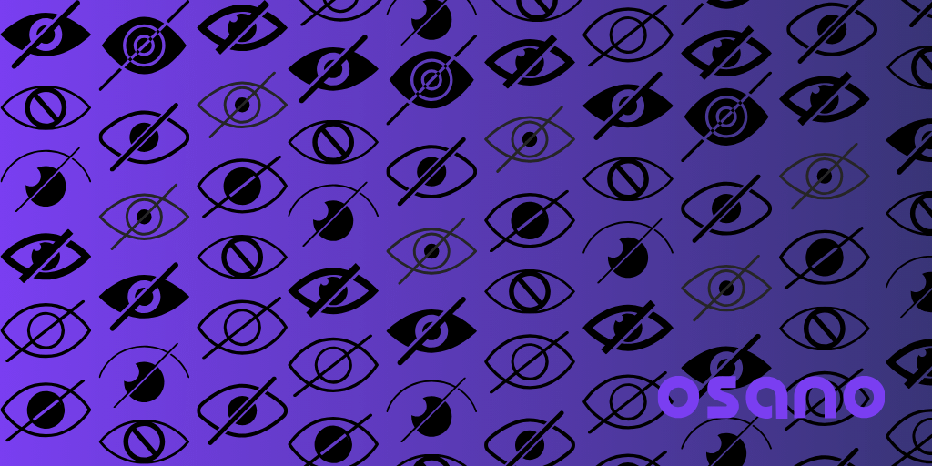 Graphic of crossed-out eyes