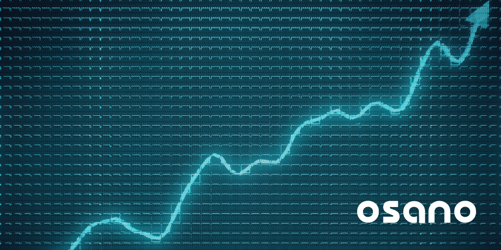 upward increasing trend line