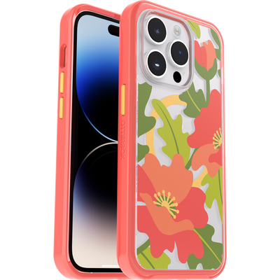 iPhone 14 Pro Symmetry Series Clear Case for MagSafe Fluttering Flora