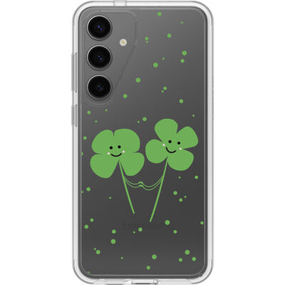 Galaxy S24+ Symmetry Series Clear Clovers Case