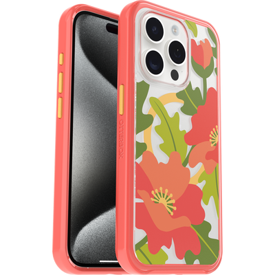 iPhone 15 Pro Symmetry Series Clear Case for MagSafe Fluttering Flora