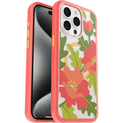 iPhone 15 Pro Max Symmetry Series Clear Case for MagSafe Fluttering Flora