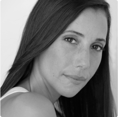 Black and white portrait of Shyla Lerner.