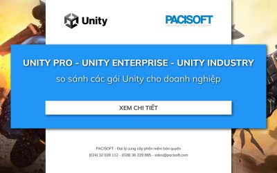 So sánh Unity Pro – Enterprise – Industry. Bản quyền phần mềm Unity cho Doanh nghiệp