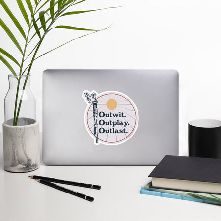 Survivor Outwit, Outplay, Outlast Torch Sticker - Paramount Shop