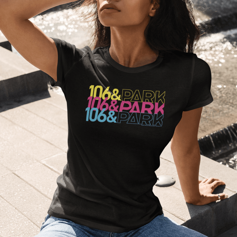 106 & Park Repeat Logo Adult Short Sleeve T-Shirt