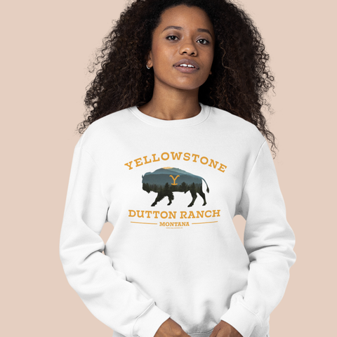 Yellowstone Sudadera Dutton Ranch Bison Fleece Crewneck