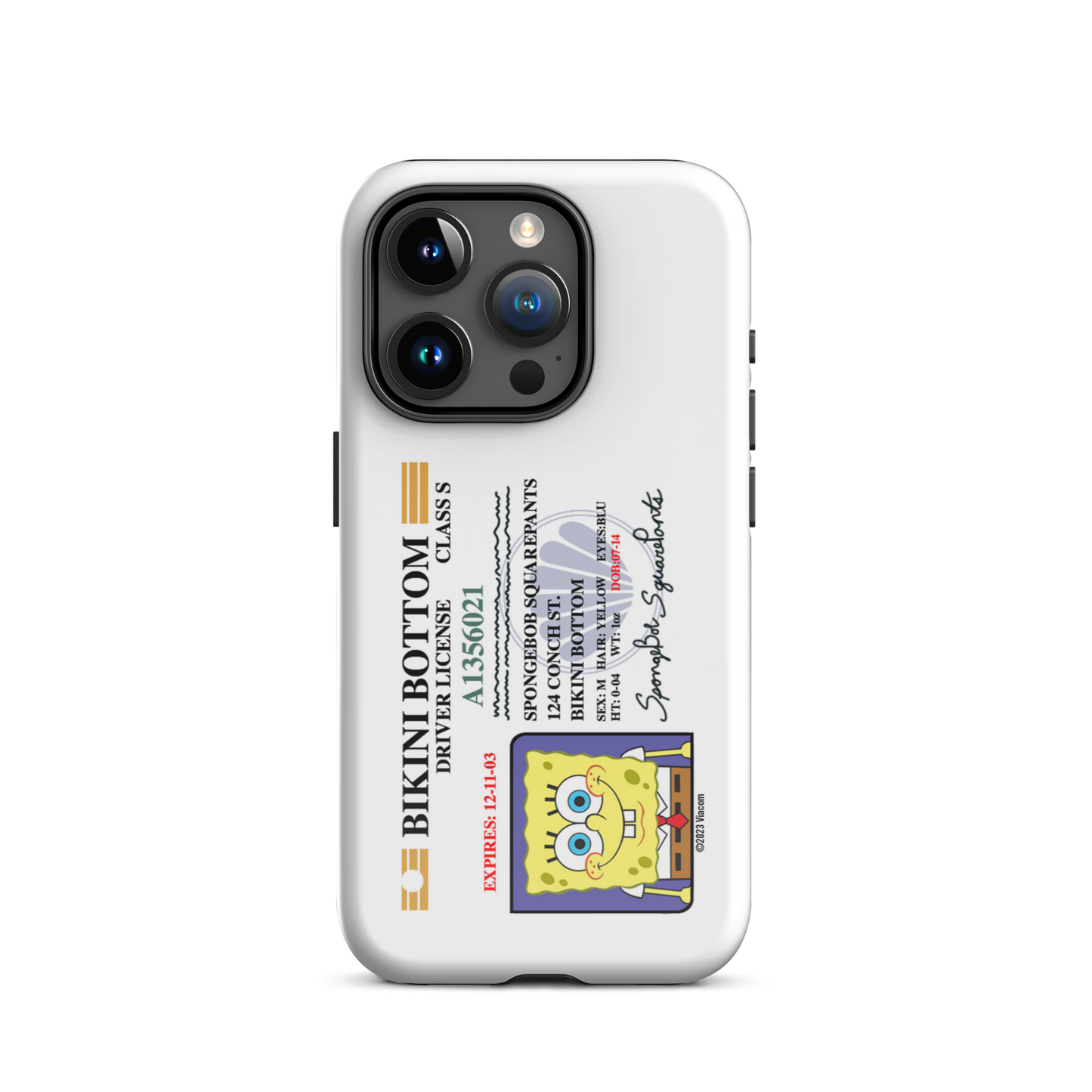 SpongeBob SquarePants SpongeBob Driver's License Tough Phone Case - iPhone - Paramount Shop