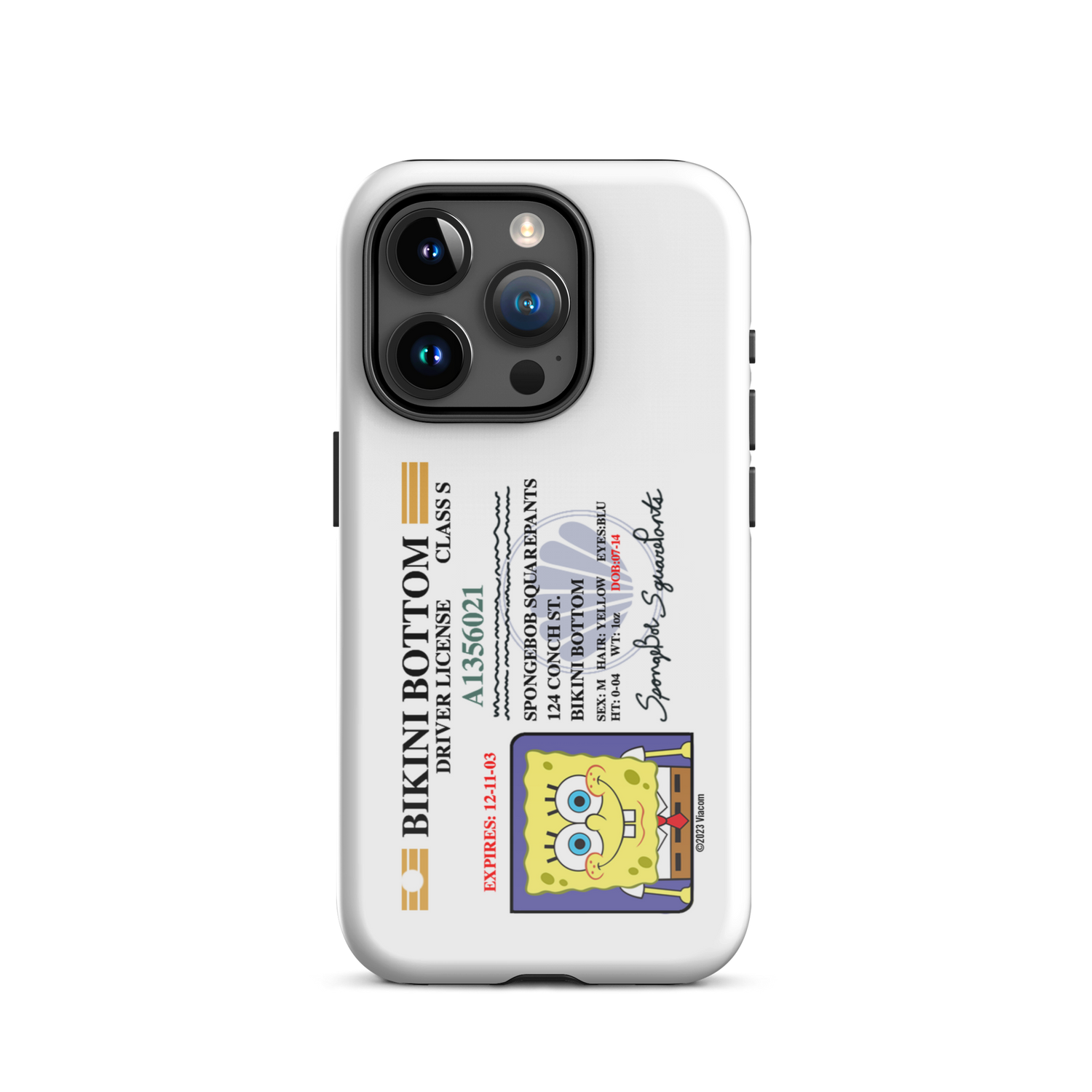 SpongeBob SquarePants SpongeBob Driver's License Tough Phone Case - iPhone - Paramount Shop