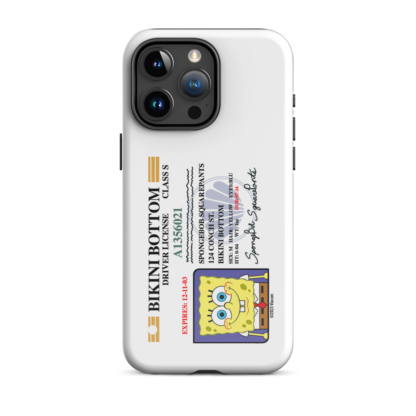 SpongeBob SquarePants SpongeBob Driver's License Tough Phone Case - iPhone - Paramount Shop