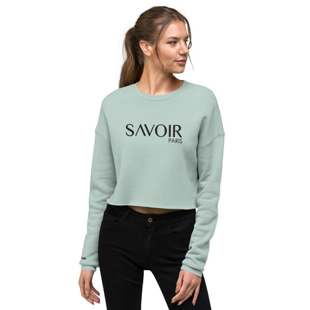 Emily in Paris Savoir Embroidered Crop Sweatshirt - Paramount Shop