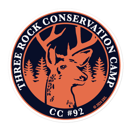 Autocollant du camp de conservation Fire Country Three Rock