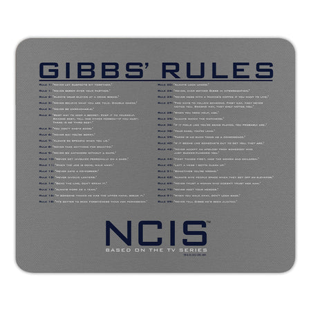 NCIS Gibbs Rules Mouse Pad - Paramount Shop