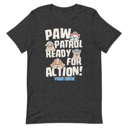 PAW Patrol Ready For Action Personalized Adult Short Sleeve T - Shirt - Paramount Shop