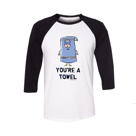 South Park Towelie You're a Towel Raglan Baseball T - Shirt - Paramount Shop