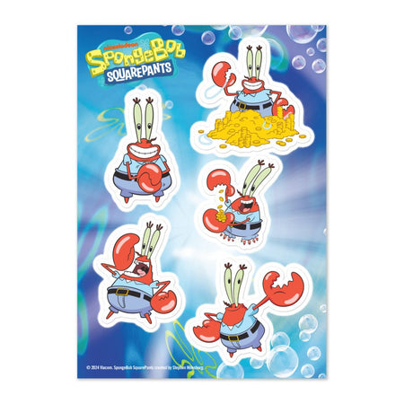 SpongeBob SquarePants Mr. Krabs Sticker Sheet - Paramount Shop