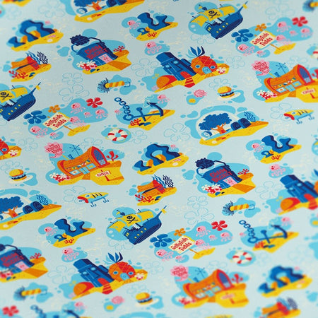 SpongeBob SquarePants Places Gift Wrap - Paramount Shop