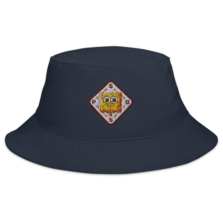 SpongeBob SquarePants Sponge on the Run SpongeBob Badge Flexfit Bucket Hat - Paramount Shop