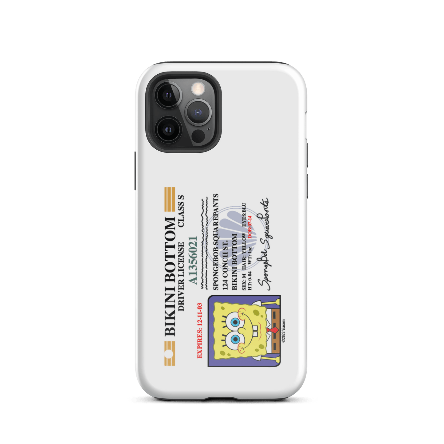 SpongeBob SquarePants SpongeBob Driver's License Tough Phone Case - iPhone - Paramount Shop