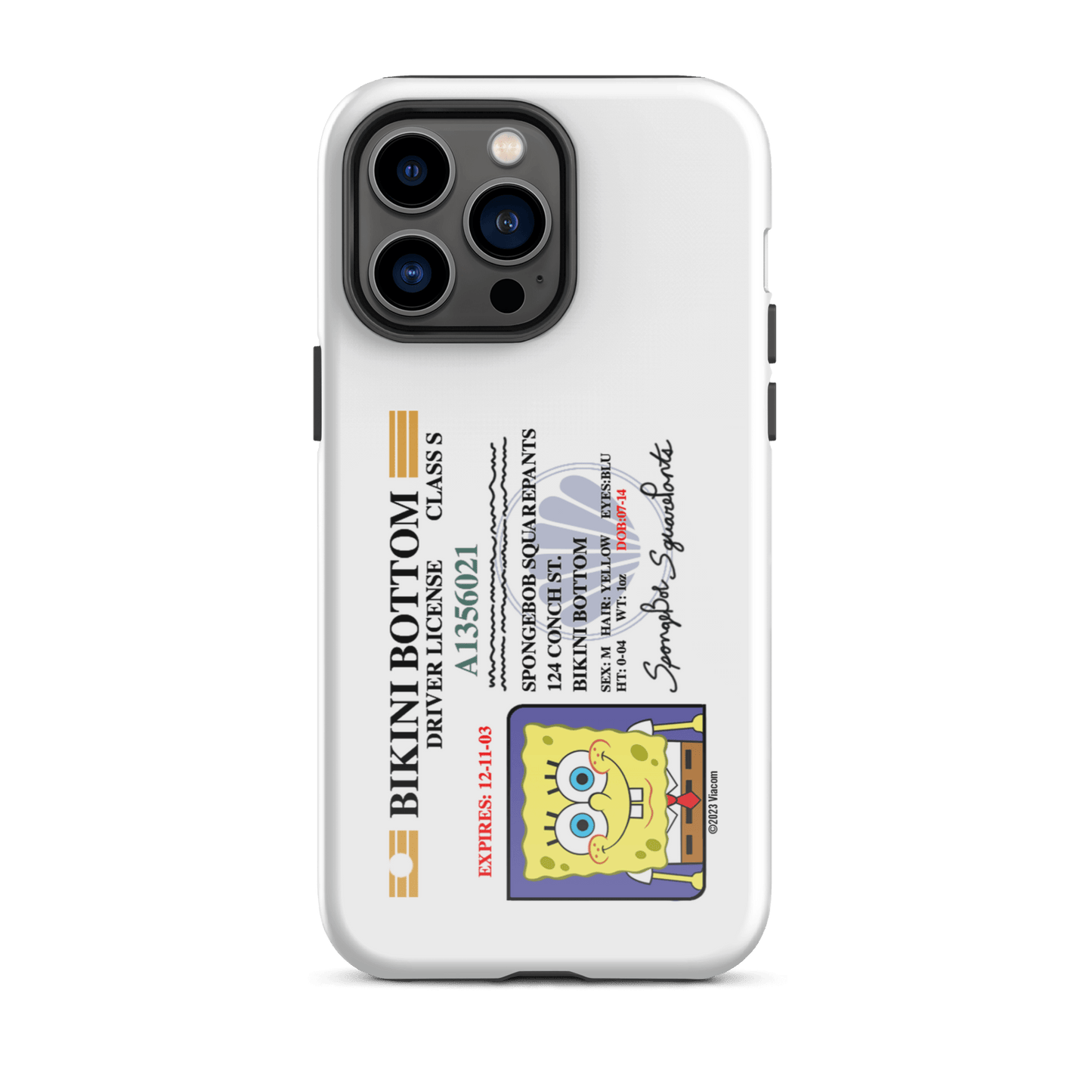 SpongeBob SquarePants SpongeBob Driver's License Tough Phone Case - iPhone - Paramount Shop