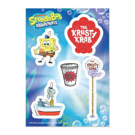 SpongeBob SquarePants The Krusty Krabs Sticker Sheet - Paramount Shop