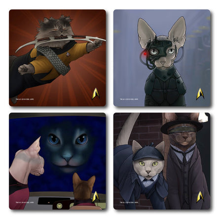 Star Trek: The Next Generation Cats Coaster Set of 4 - Paramount Shop