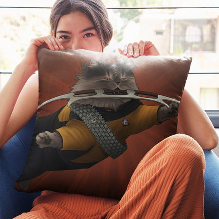 Star Trek: The Next Generation Worf Cat Pillow - 16" x 16" - Paramount Shop