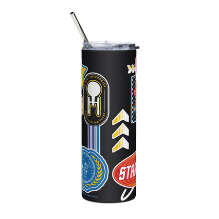 Star Trek: The Original Series Live Long and Prosper Badges Stainless Steel Tumbler - Paramount Shop