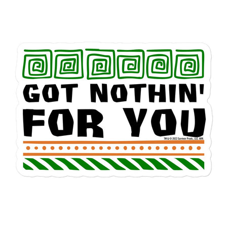 Survivor Got Nothin' For You Die Cut Sticker - Paramount Shop